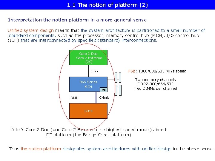 1. 1 The notion of platform (2) Interpretation the notion platform in a more