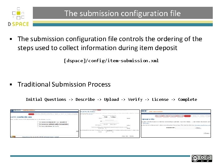 The submission configuration file § The submission configuration file controls the ordering of the