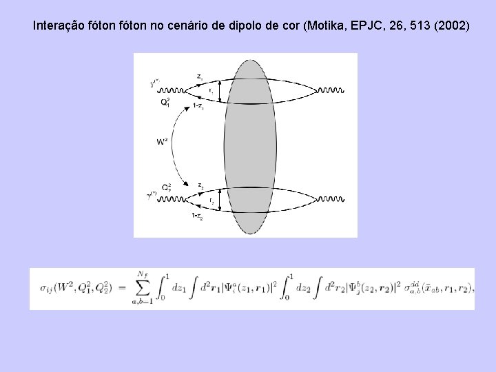 Interação fóton no cenário de dipolo de cor (Motika, EPJC, 26, 513 (2002) 