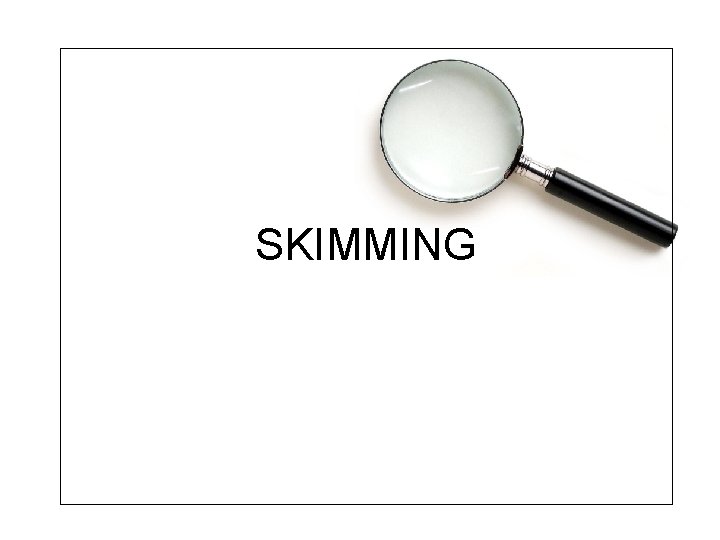 SKIMMING 