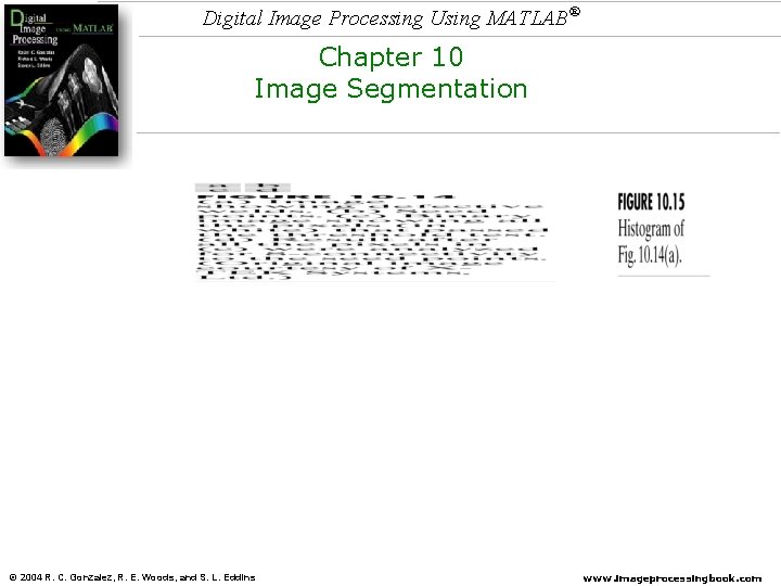 Digital Image Processing Using MATLAB® Chapter 10 Image Segmentation © 2004 R. C. Gonzalez,