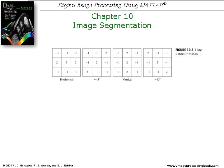 Digital Image Processing Using MATLAB® Chapter 10 Image Segmentation © 2004 R. C. Gonzalez,