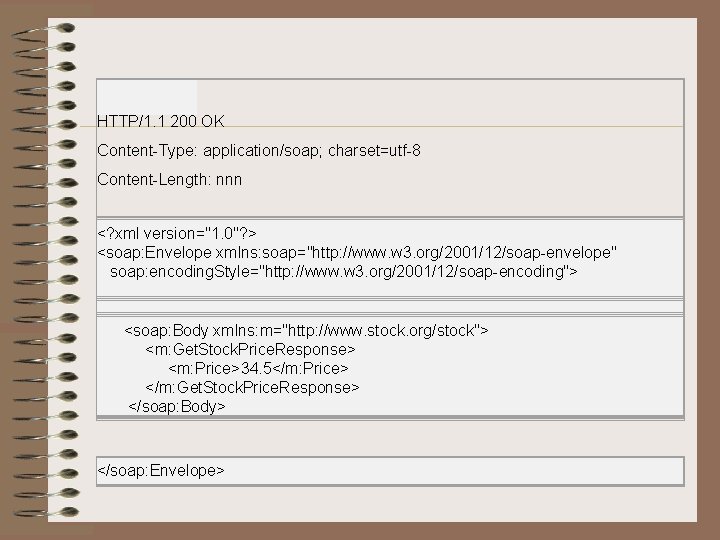 HTTP/1. 1 200 OK Content-Type: application/soap; charset=utf-8 Content-Length: nnn <? xml version="1. 0"? >