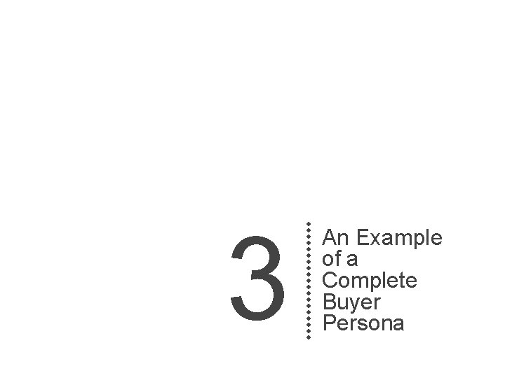 3 An Example of a Complete Buyer Persona 
