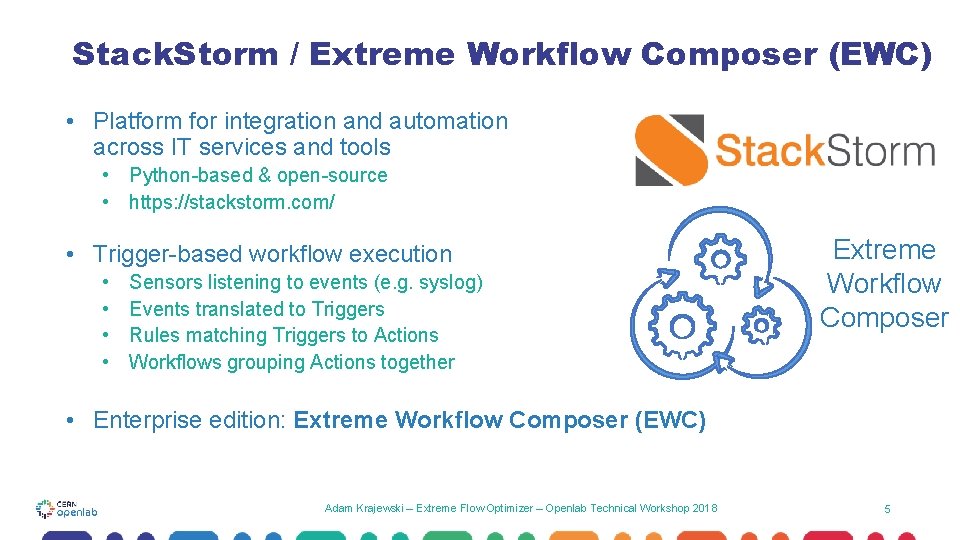 Extreme Flow Optimizer Openlab Technical Workshop 2018 Adam