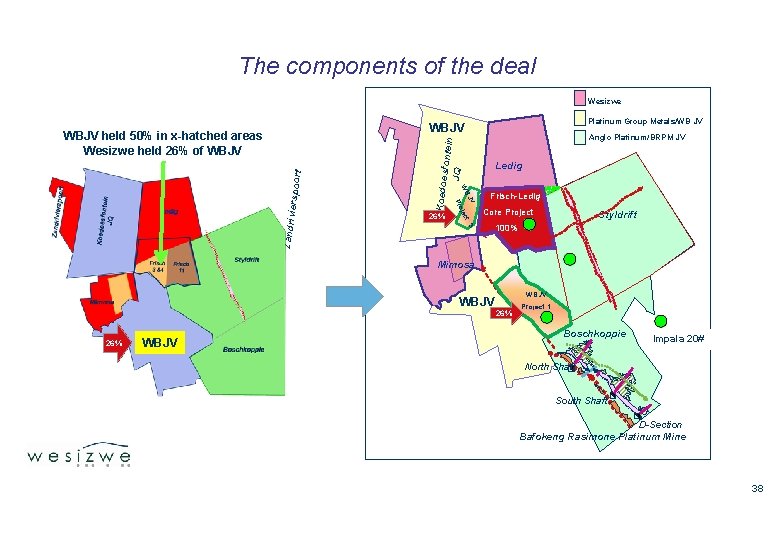 The components of the deal Wesizwe Platinum Group Metals/WB JV WBJV Koedoes fontein JQ