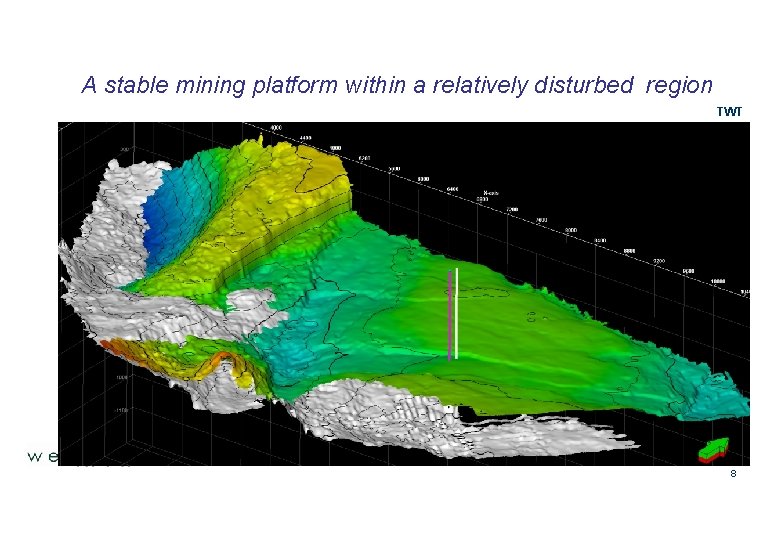 A stable mining platform within a relatively disturbed region TWT 8 