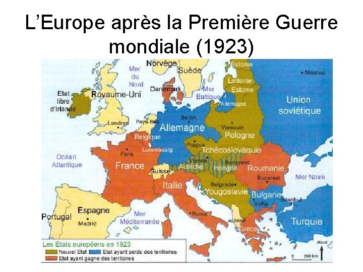 L’Europe après la Première Guerre mondiale (1923) 
