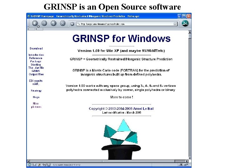 GRINSP is an Open Source software 