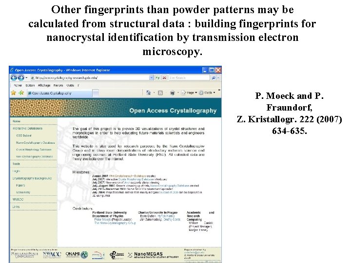 Other fingerprints than powder patterns may be calculated from structural data : building fingerprints