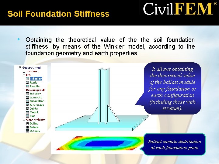 Soil Foundation Stiffness • Obtaining theoretical value of the soil foundation stiffness, by means