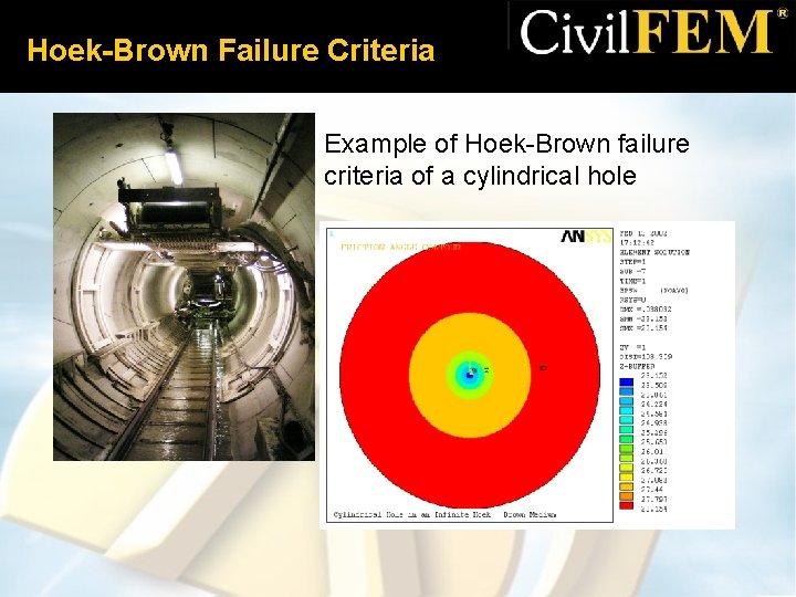 Hoek-Brown Failure Criteria Example of Hoek-Brown failure criteria of a cylindrical hole 