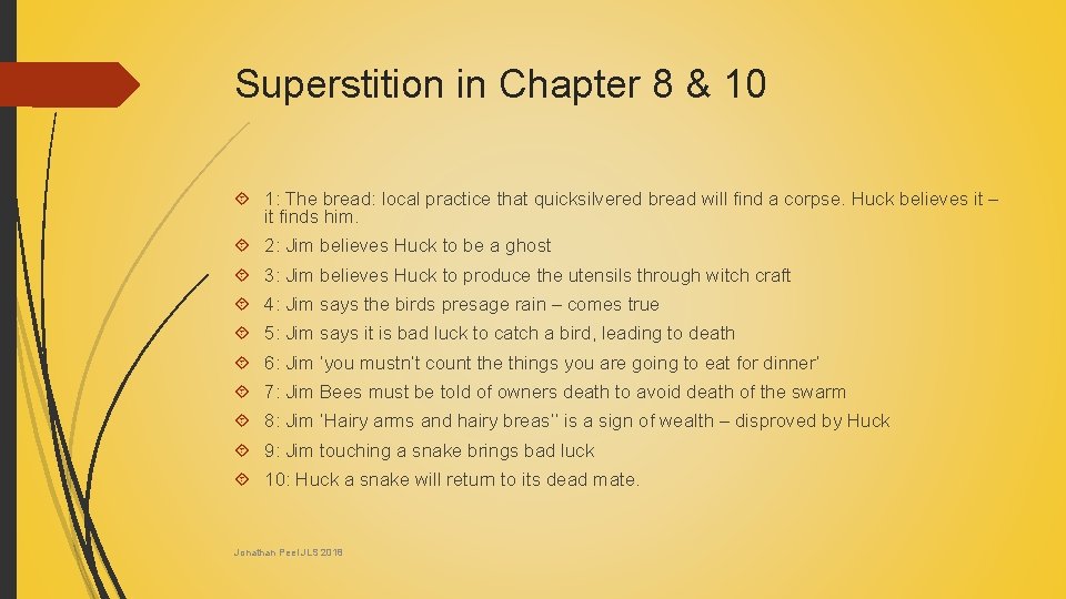 Superstition in Chapter 8 & 10 1: The bread: local practice that quicksilvered bread