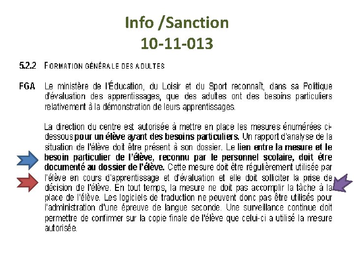 Info /Sanction 10 -11 -013 