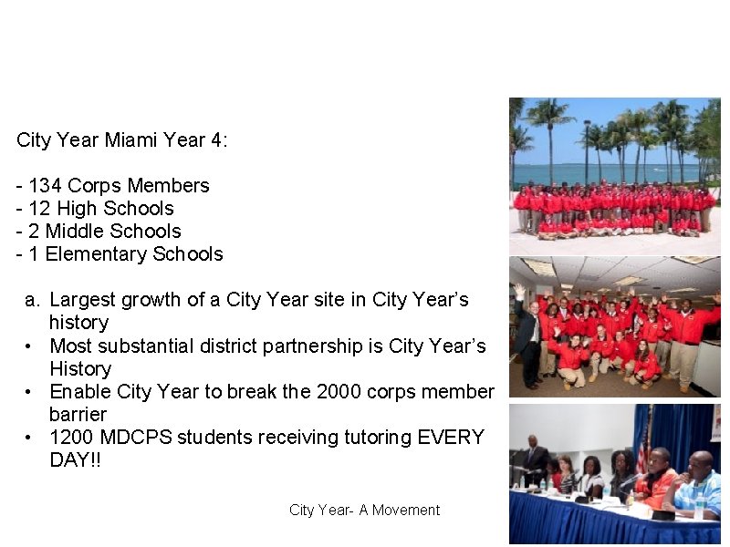 CY Miami FY 12 – This is the Moment!!! City Year Miami Year 4: