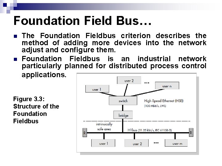 Foundation Field Bus… n n The Foundation Fieldbus criterion describes the method of adding Foundation Field Bus… n n The Foundation Fieldbus criterion describes the method of adding