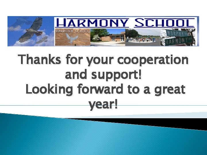 Thanks for your cooperation and support! Looking forward to a great year! 