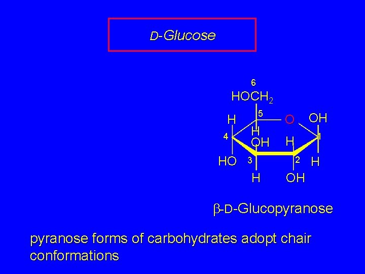 D-Glucose 6 HOCH 2 H 4 HO 5 H OH 3 H O OH