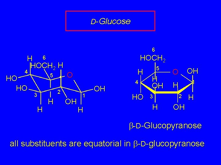 D-Glucose 6 HOCH 2 H 4 HO HO 5 3 H HOCH 2 2