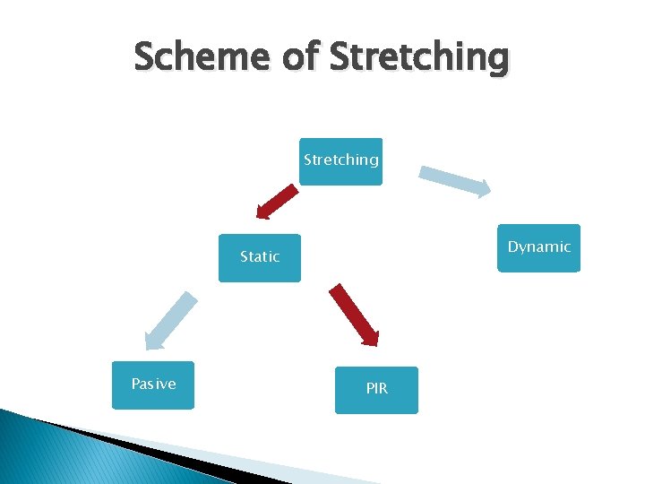 Scheme of Stretching Dynamic Static Pasive PIR 