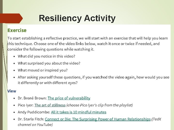 Resiliency Activity 