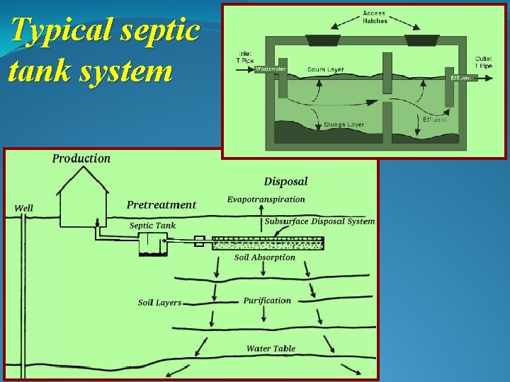 Typical septic tank system 