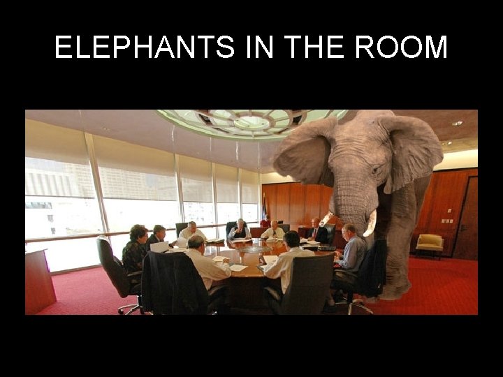 ELEPHANTS IN THE ROOM 