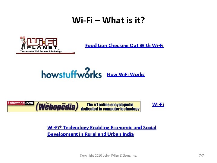Wi-Fi – What is it? Food Lion Checking Out With Wi-Fi How Wi. Fi
