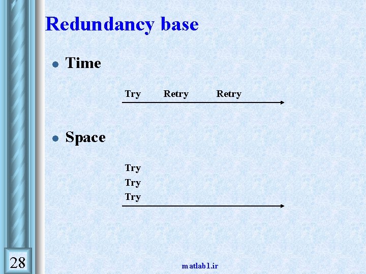 Redundancy base l Time Try l Retry Space Try Try 28 matlab 1. ir Redundancy base l Time Try l Retry Space Try Try 28 matlab 1. ir