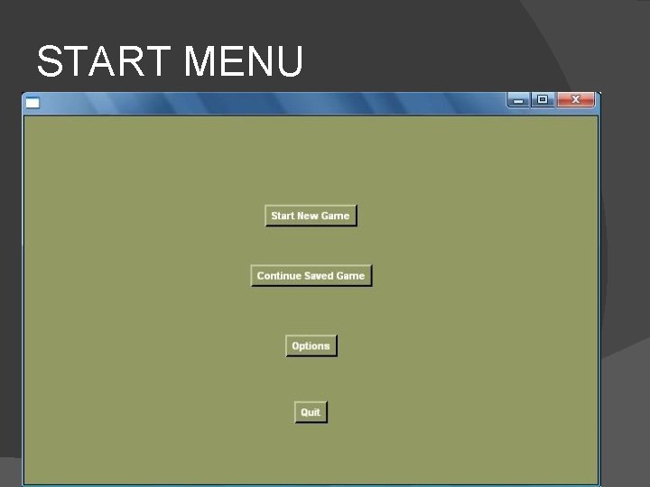 START MENU 