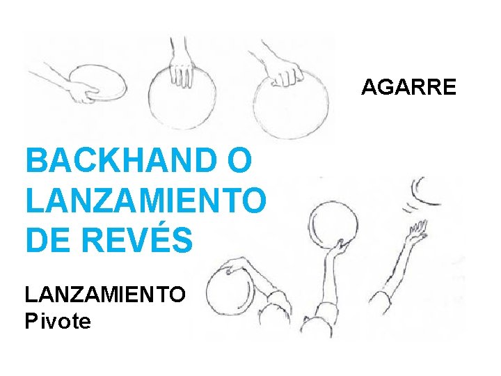 AGARRE BACKHAND O LANZAMIENTO DE REVÉS LANZAMIENTO Pivote 