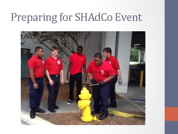 Preparing for SHAd. Co Event 