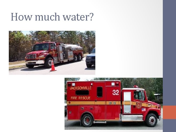 How much water? 