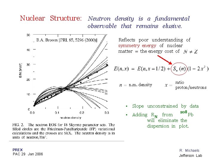 Nuclear Structure: Neutron density is a fundamental observable that remains elusive. Reflects poor understanding