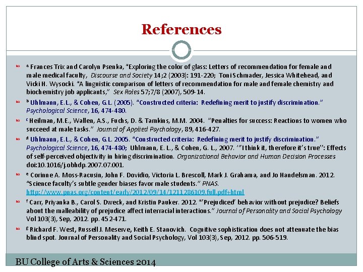 References Frances Trix and Carolyn Psenka, “Exploring the color of glass: Letters of recommendation