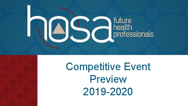 Competitive Event Preview 2019 -2020 