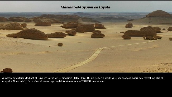 Médinat-el-Fayoum en Egypte A közép-egyiptomi Medinat el-Fayoum város a 12. dinasztia (1937 -1759 BC)