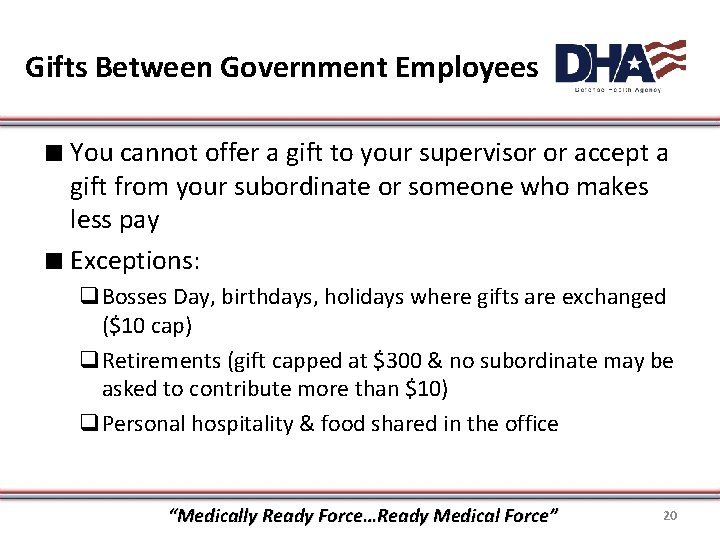 Gifts Between Government Employees ∎ You cannot offer a gift to your supervisor or