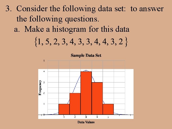 3. Consider the following data set: to answer the following questions. a. Make a