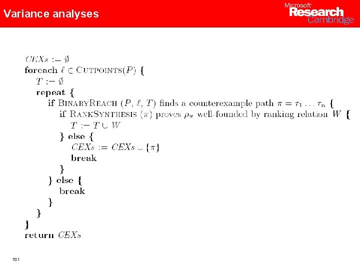 Variance analyses 101 