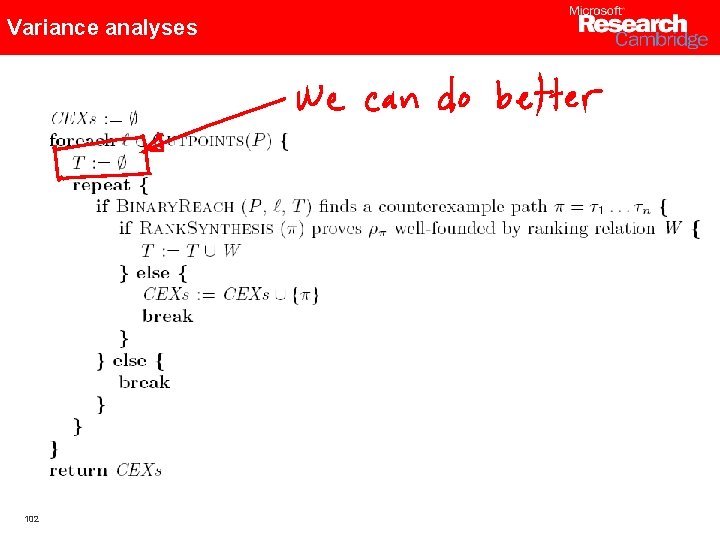 Variance analyses 102 