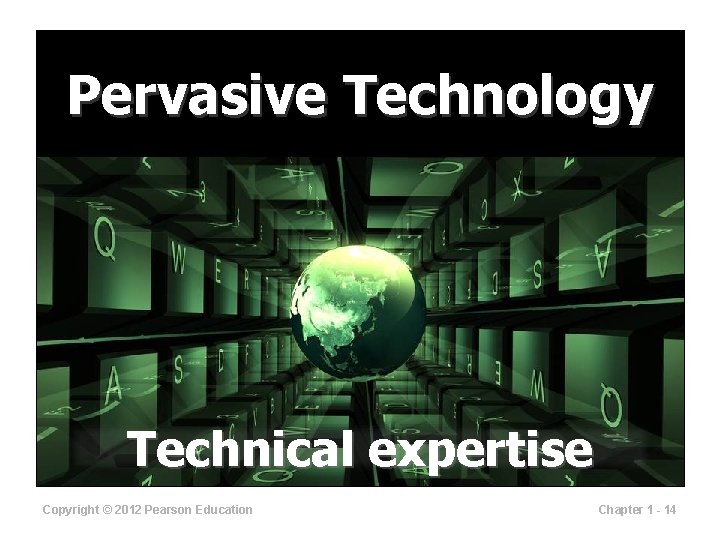 Pervasive Technology Technical expertise Copyright © 2012 Pearson Education Chapter 1 - 14 