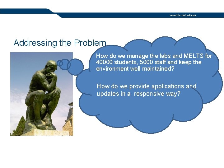 www. tils. qut. edu. au Addressing the Problem How do we manage the labs