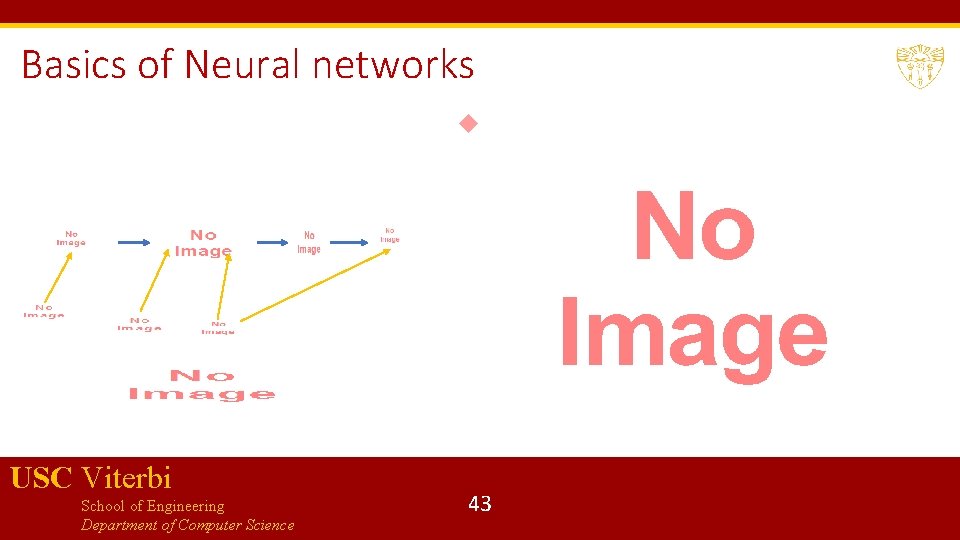 Basics of Neural networks USC Viterbi School of Engineering Department of Computer Science 43