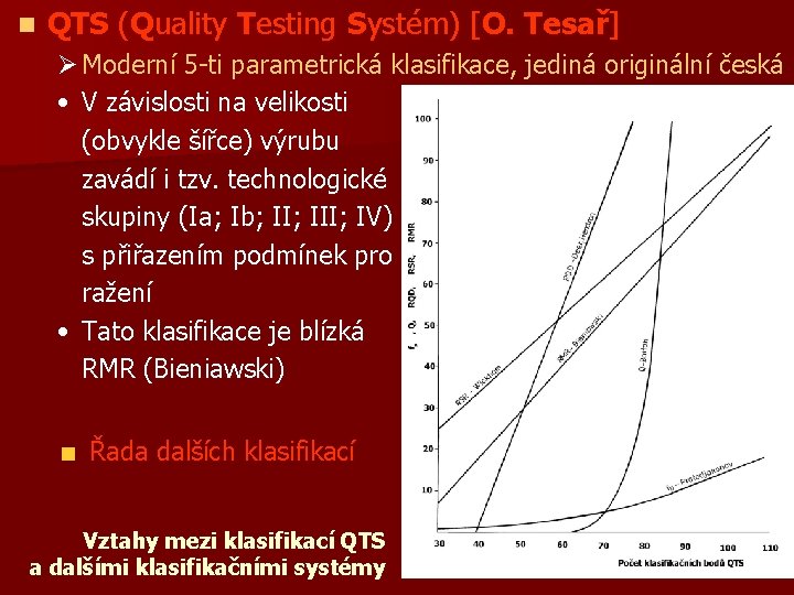 n QTS (Quality Testing Systém) [O. Tesař] Ø Moderní 5 -ti parametrická klasifikace, jediná