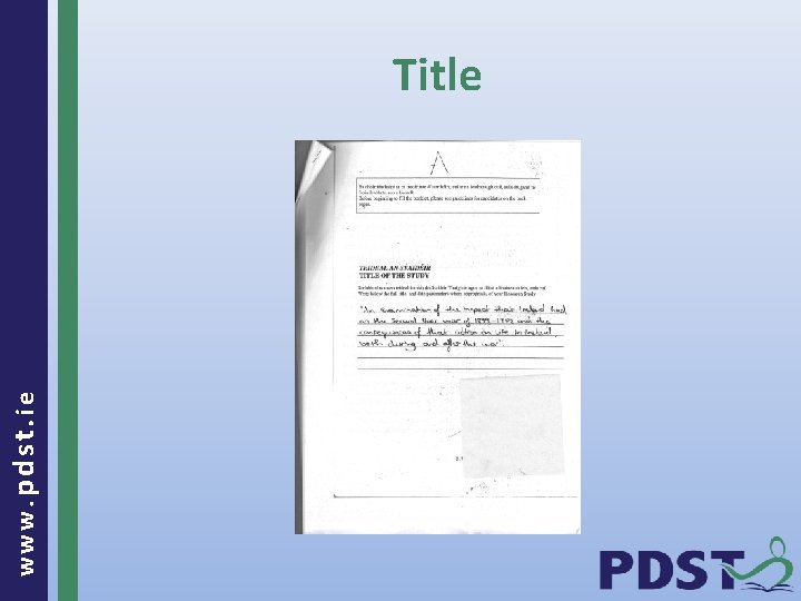 www. pdst. ie Title 