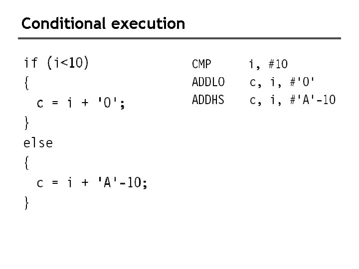 Conditional execution 