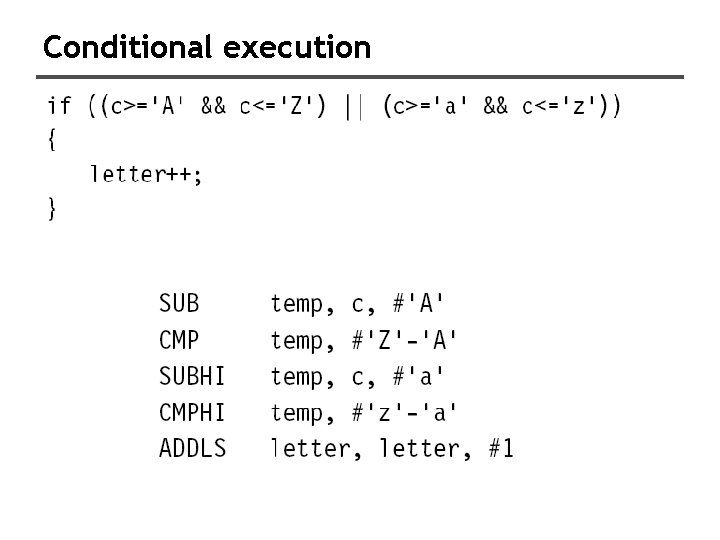 Conditional execution 