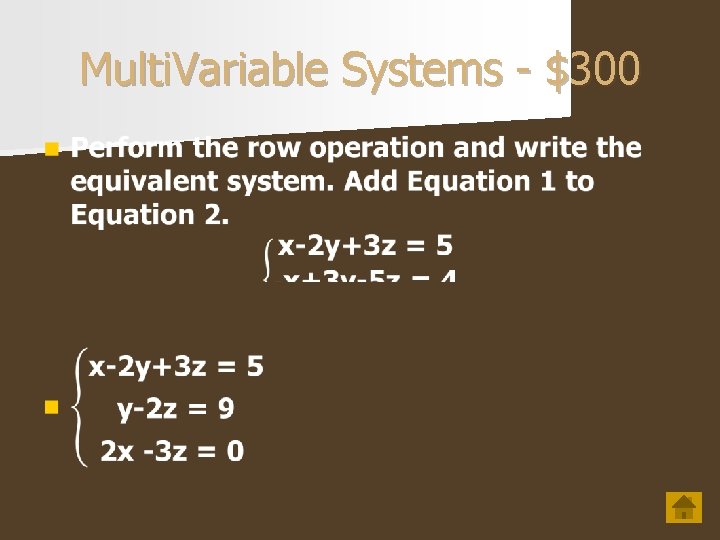 Multi. Variable Systems - $300 