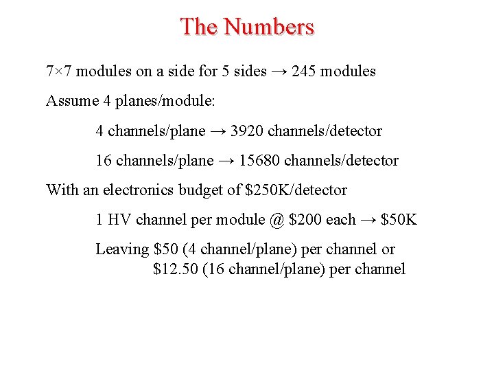 The Numbers 7× 7 modules on a side for 5 sides → 245 modules The Numbers 7× 7 modules on a side for 5 sides → 245 modules